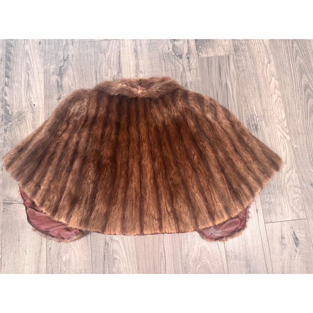 Vintage Witherill’s Genuine Mink Fur Cape Stole / Shoulder Wrap - Picture 4 of 8